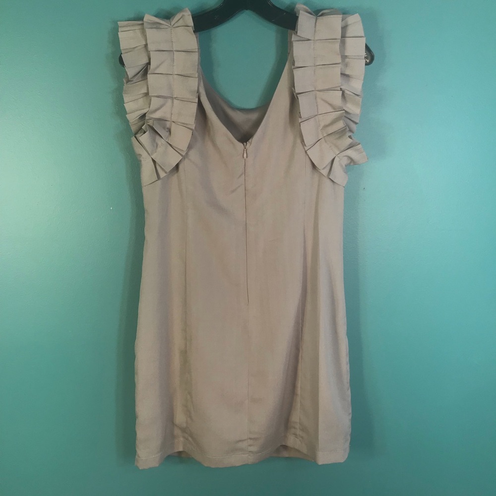 Agaci Cute Pewter Mini Dress. Fab Sleeves! - Picture 4 of 7